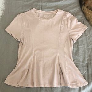 GAP pink peplum top